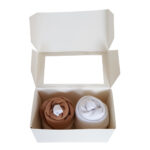 Cupcake Duo Ecru: 1x romper zand, 1x romper wit en 1 paar witte sokken
