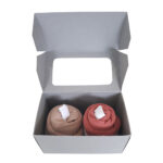 Cupcake Duo Grijs: 1x romper pinkstone, 1x romper koper en 1 paar witte sokken